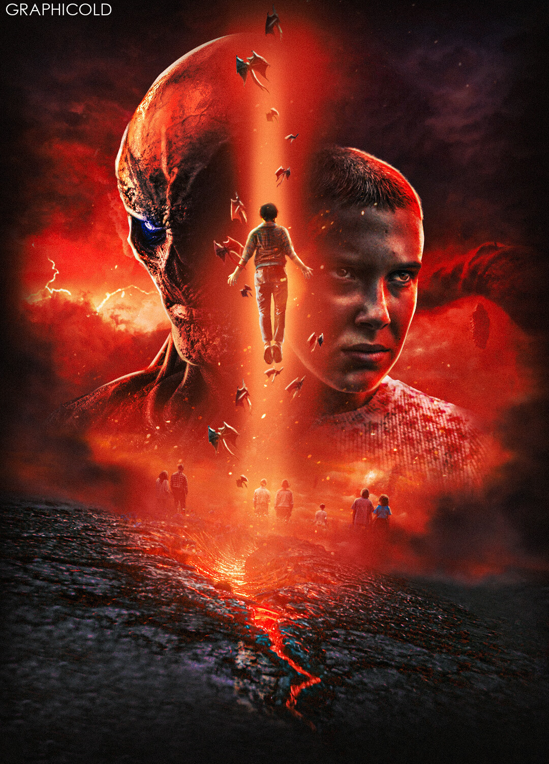 ArtStation - STRANGER THINGS  POSTER FANART