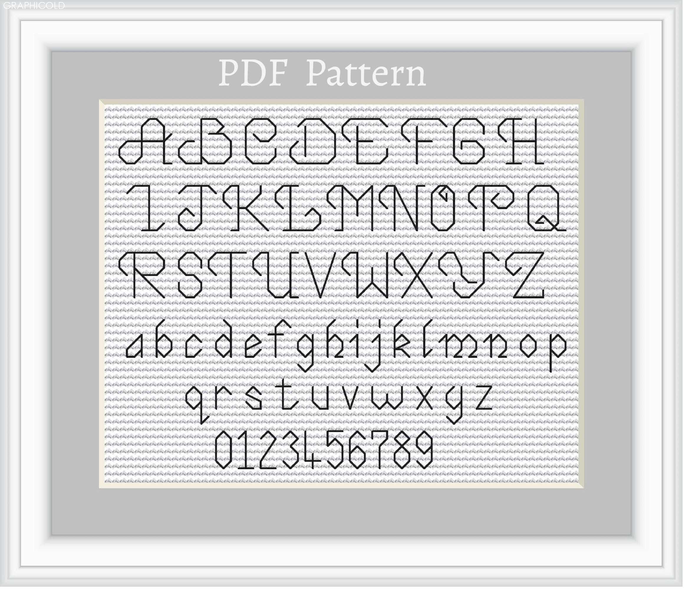Cross Stitch Font Small Alphabet Cross Stitch Pattern Cross - Etsy