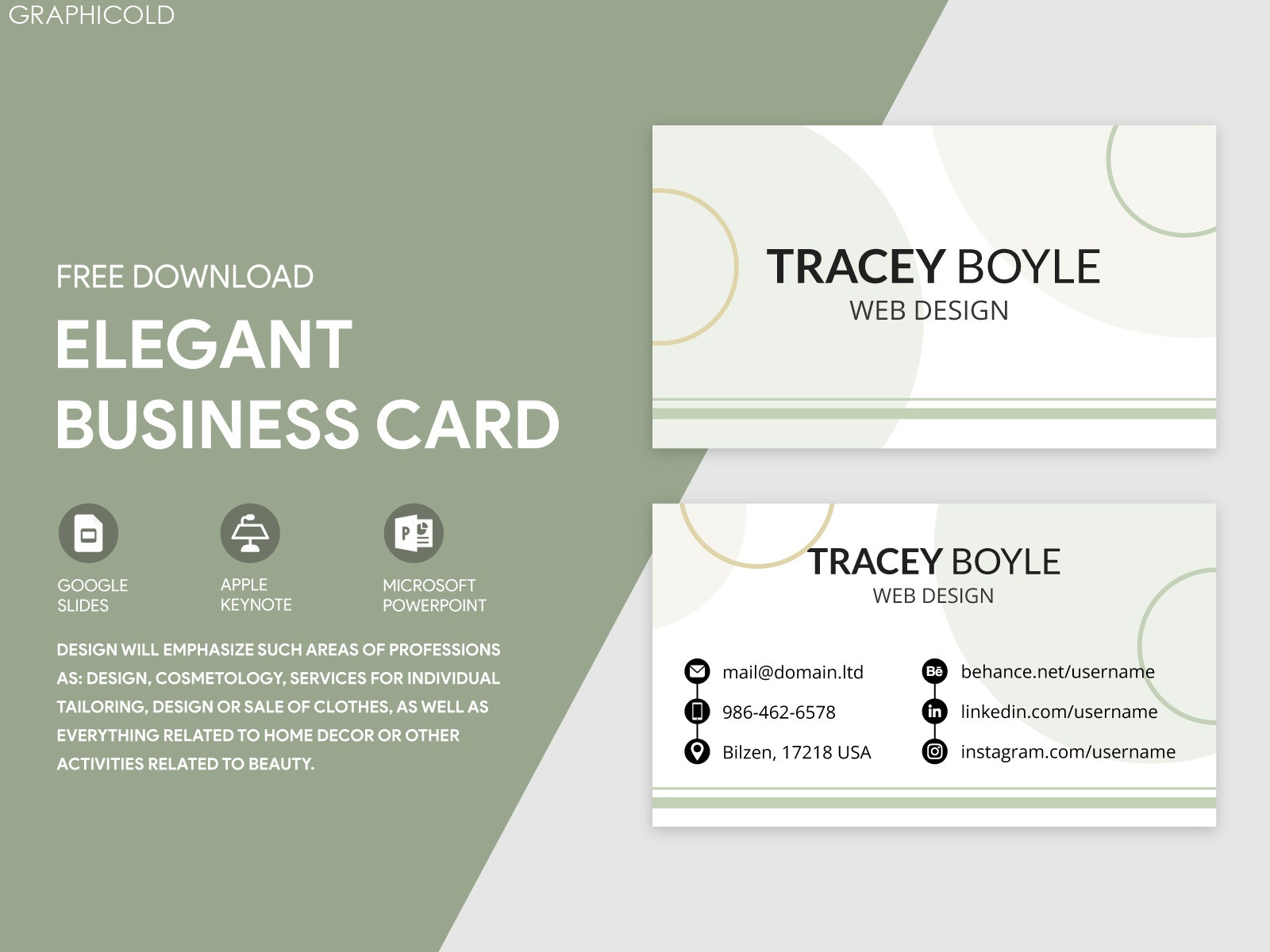 Professional Business Card Template For Google Docs GRAPHICOLD