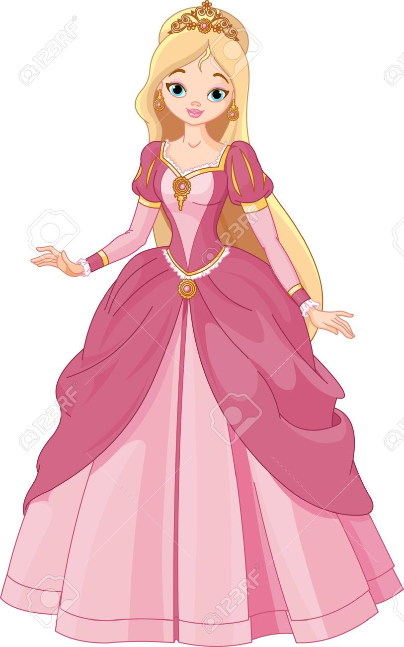 Illustration Of Beautiful Princess Royalty Free SVG, Cliparts