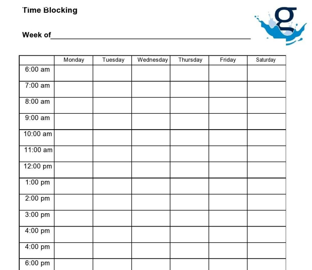 Time Blocking Template: Efficiently Organize Your Schedule - GRAPHICOLD