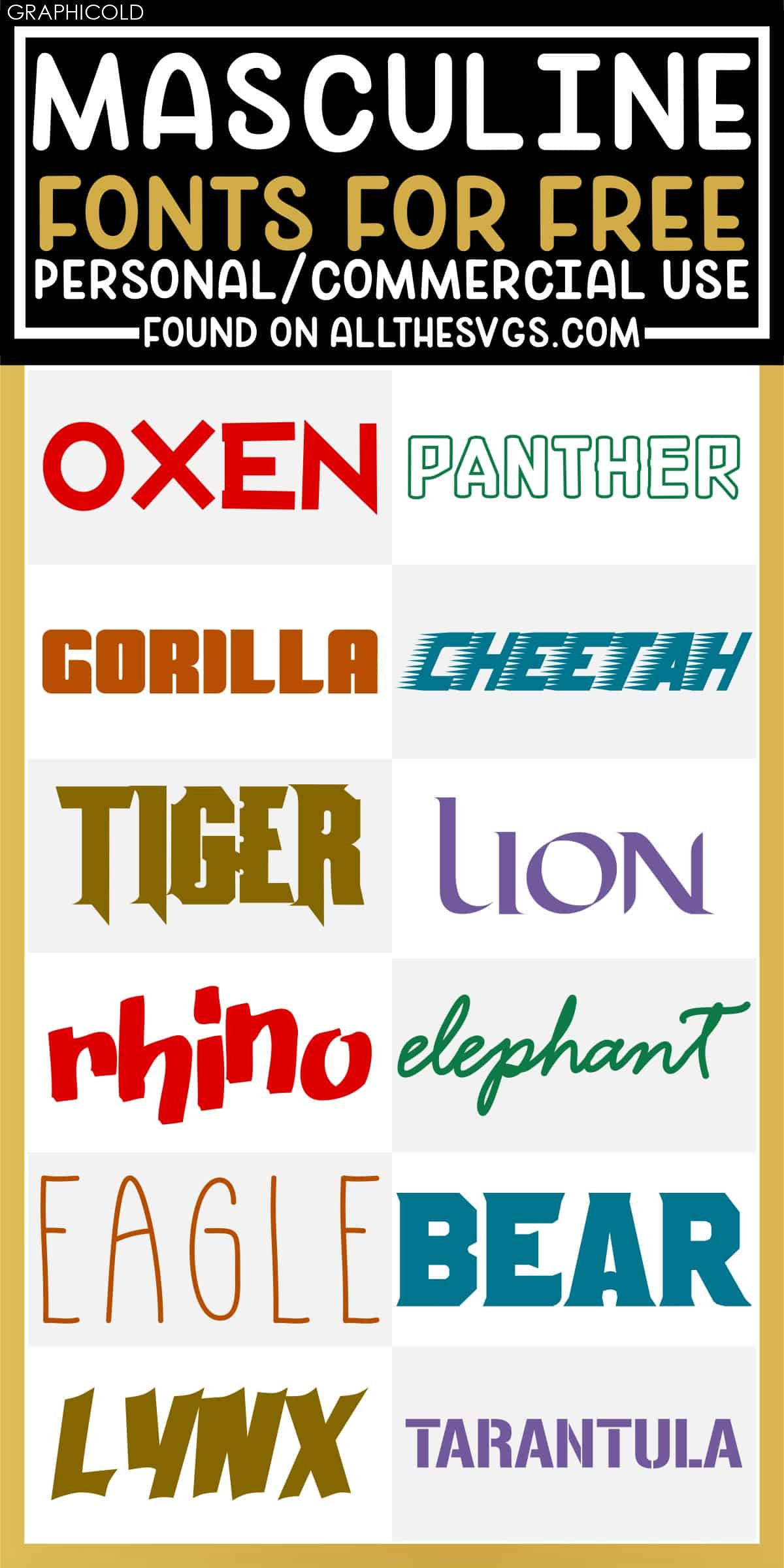 COOL & FREE MASCULINE Fonts [Commercial Use Included!]