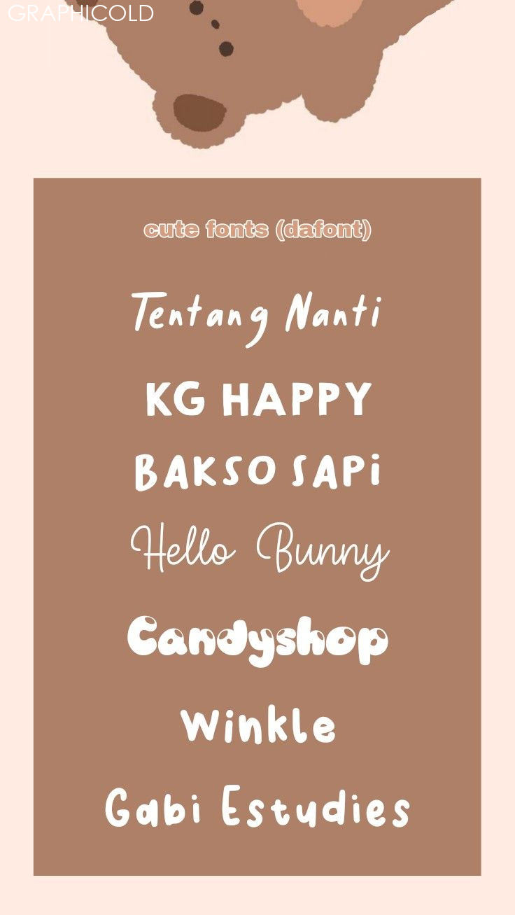 Cute fonts  Font huruf, Gaya huruf, Huruf