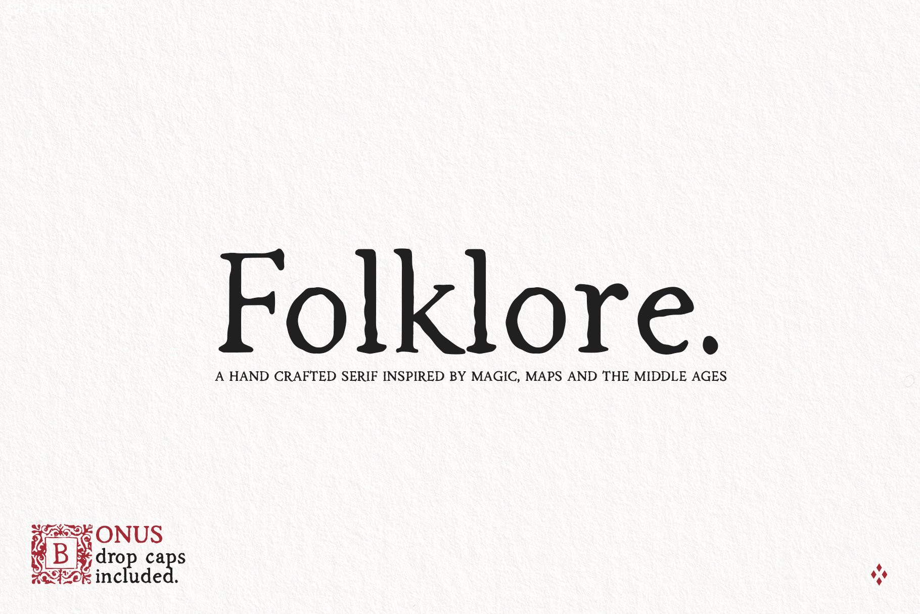 Folklore Font And Dropcaps - Design Cuts