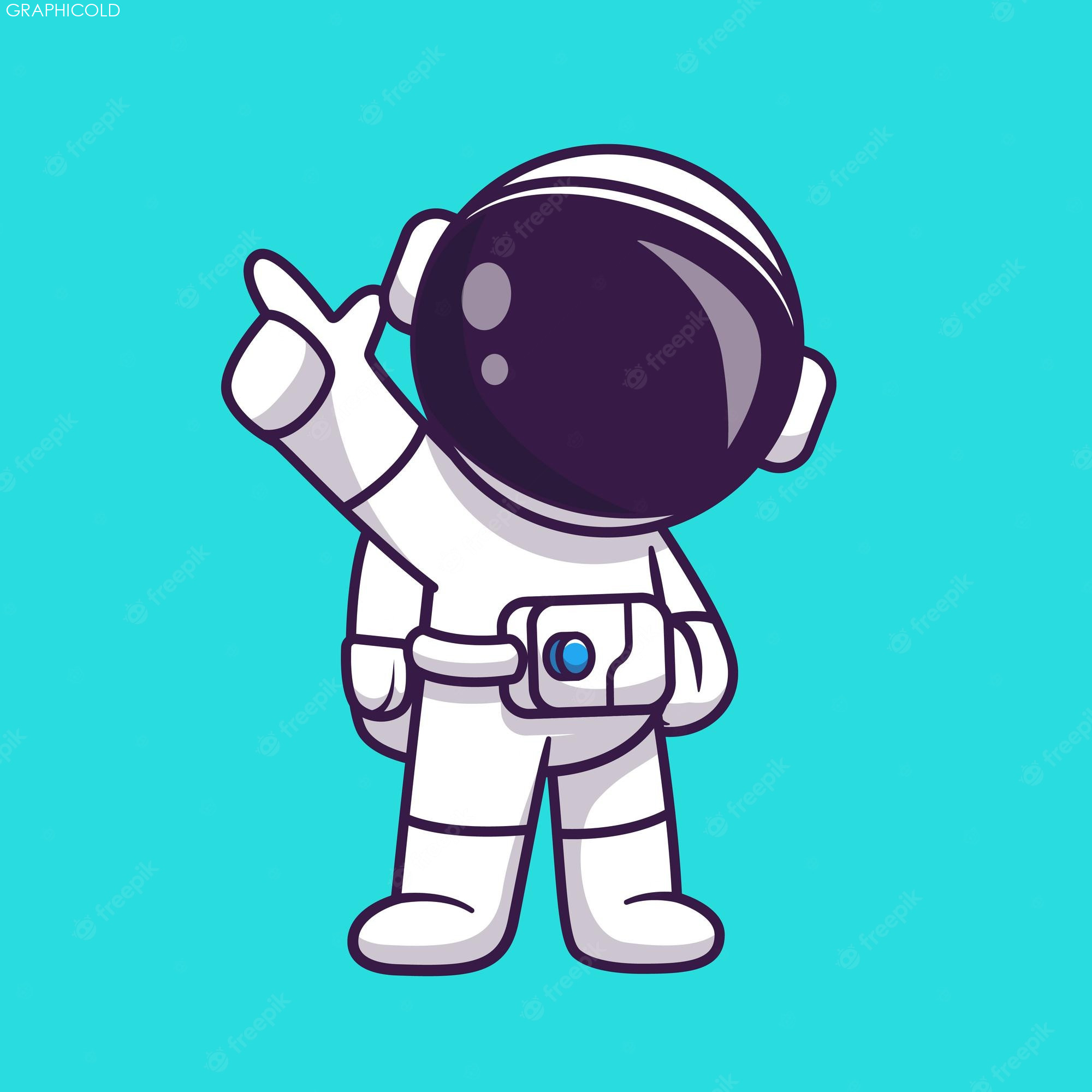Free Vector  Cute astronaut dance cartoon vector icon
