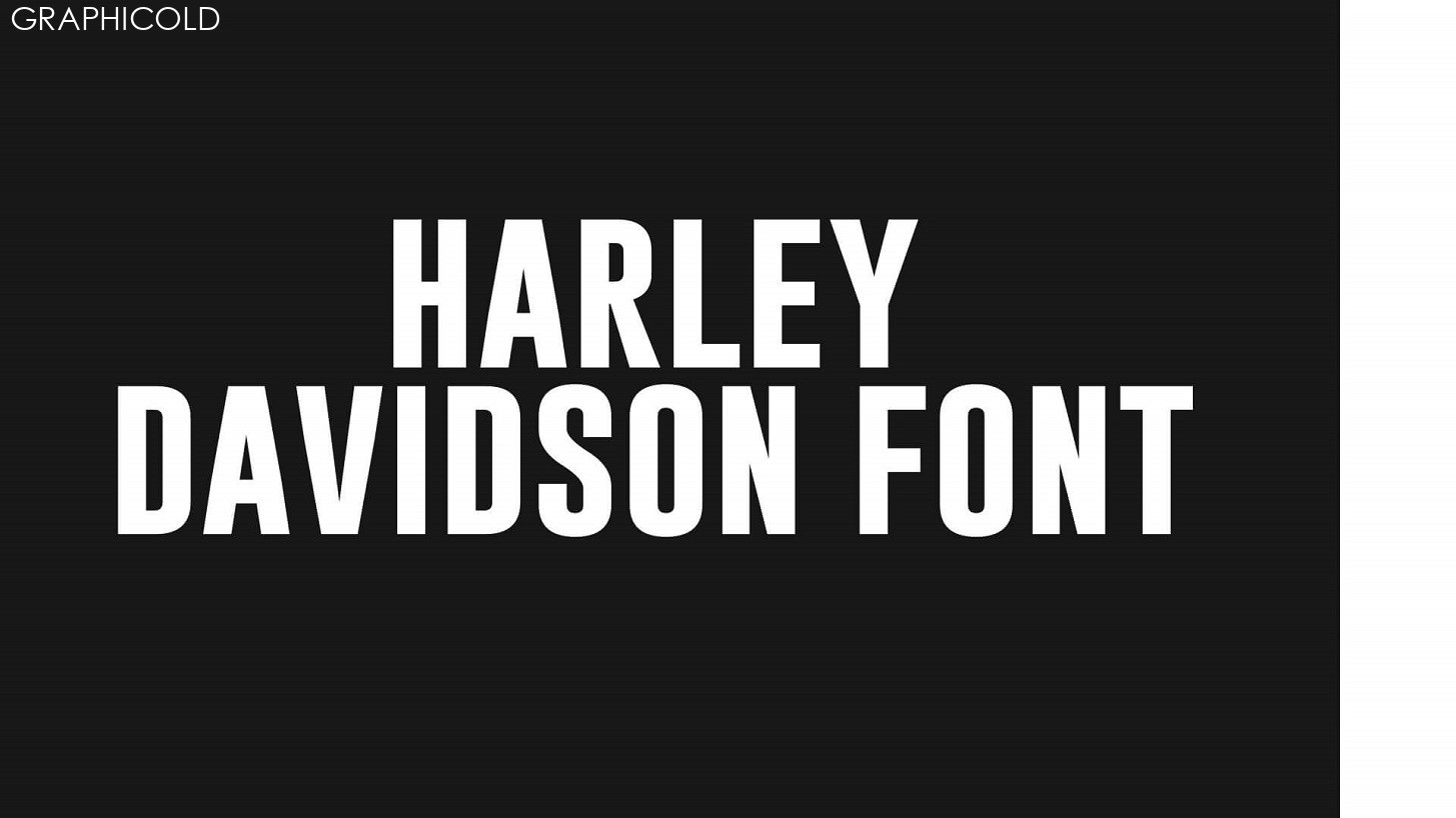 Harley Davidson Font Family Free Download