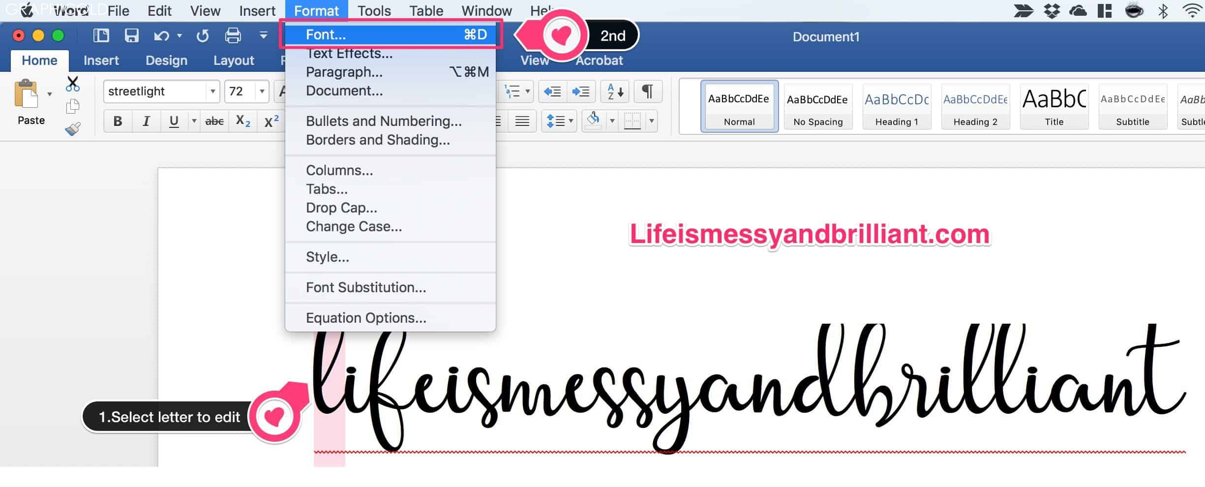 How to Add Styles to Fonts Using Microsoft Word