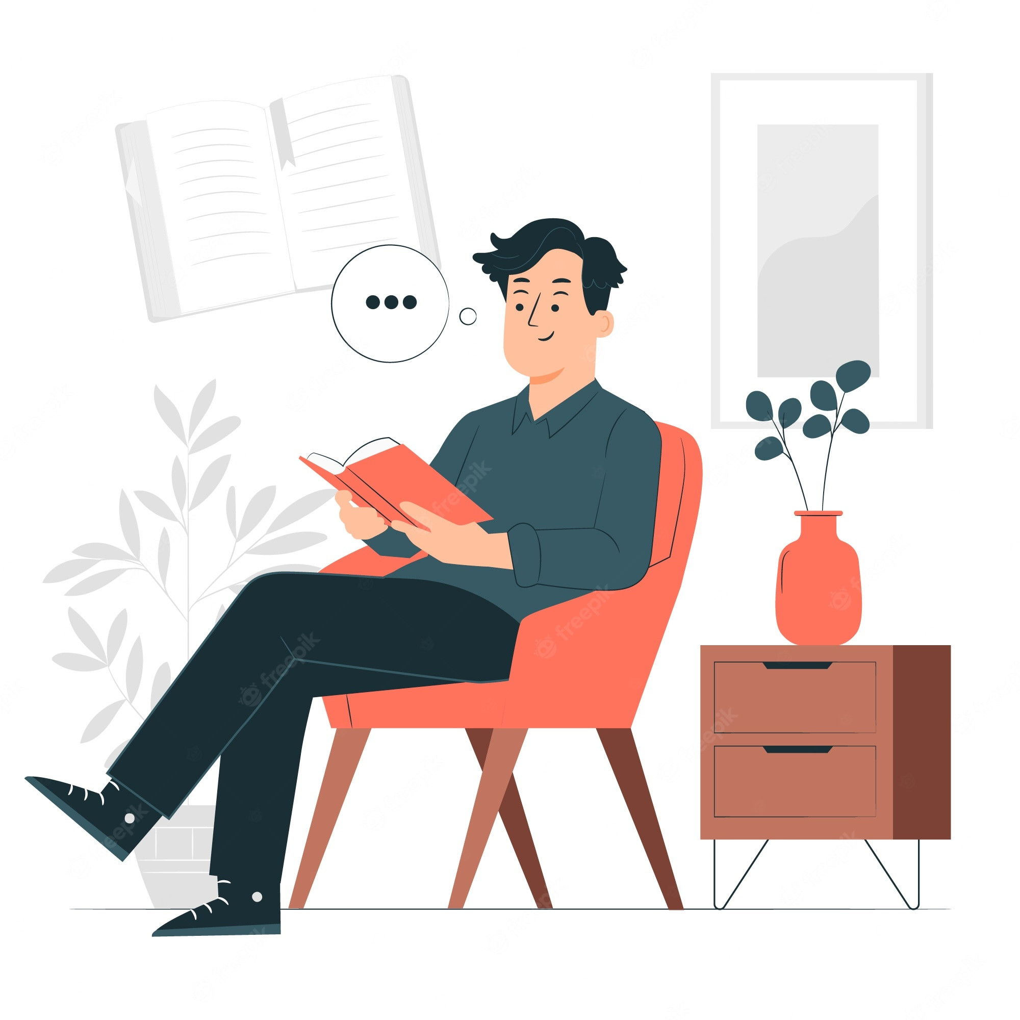 Man reading Vectors & Illustrations for Free Download  Freepik