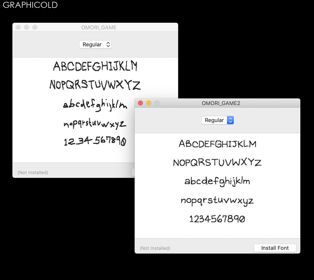 OMORI on Twitter: "the two fonts in omori