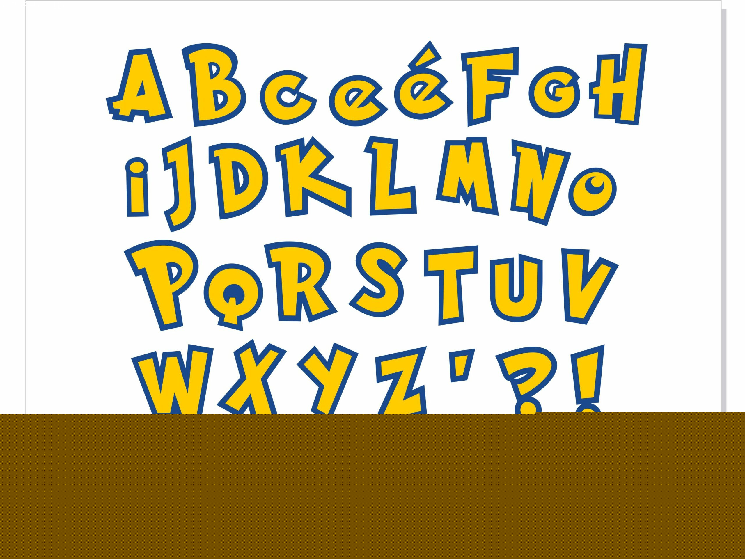 Pokemon Font SVG Layered Cricut  Baby Font SVG Cricut, Kids Font