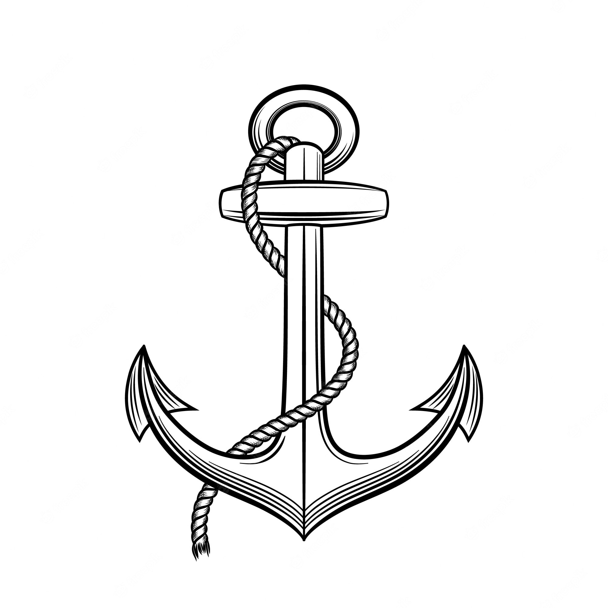 Premium Vector  Anchor illustration in vintage style