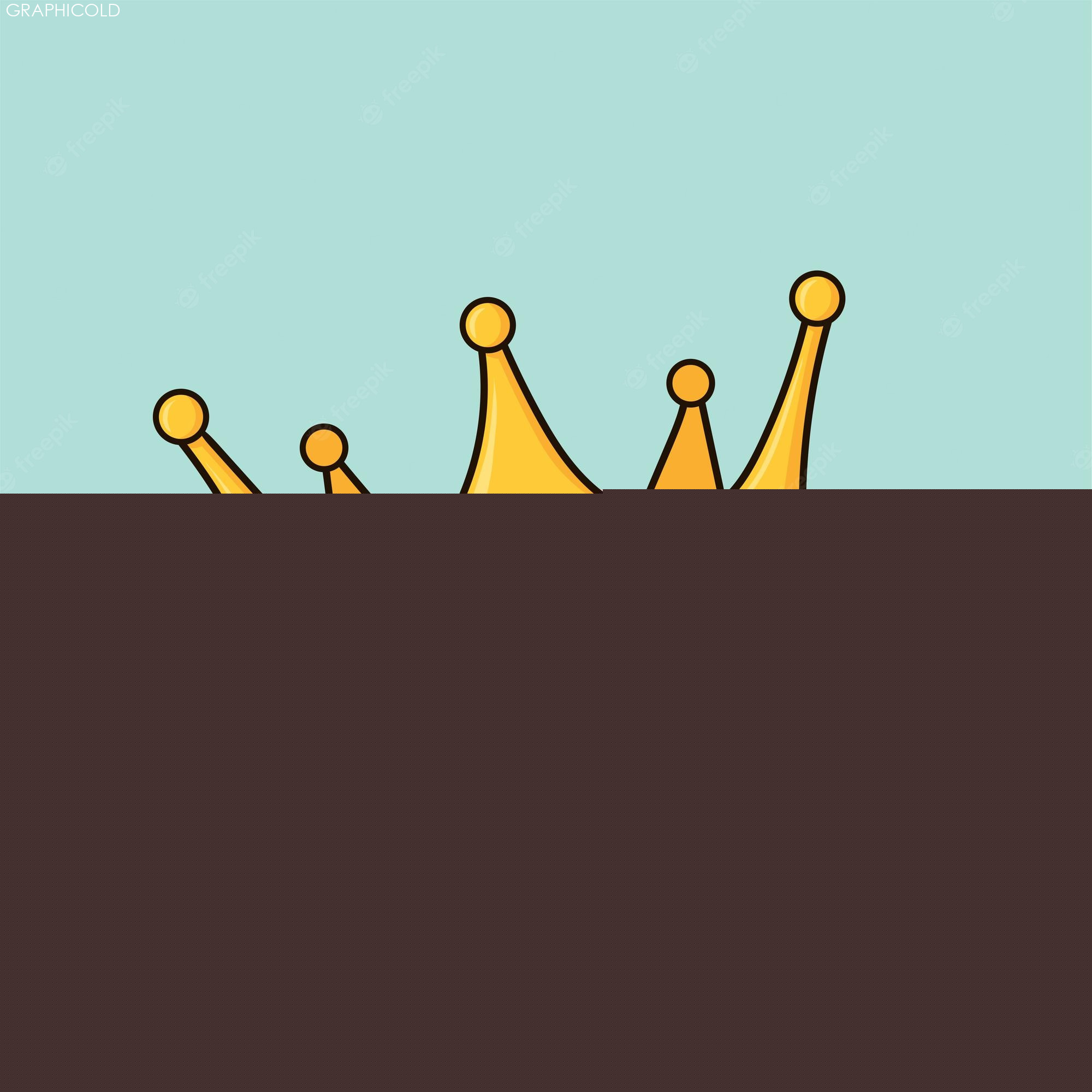 Premium Vector  Crown cartoon style vector illustration