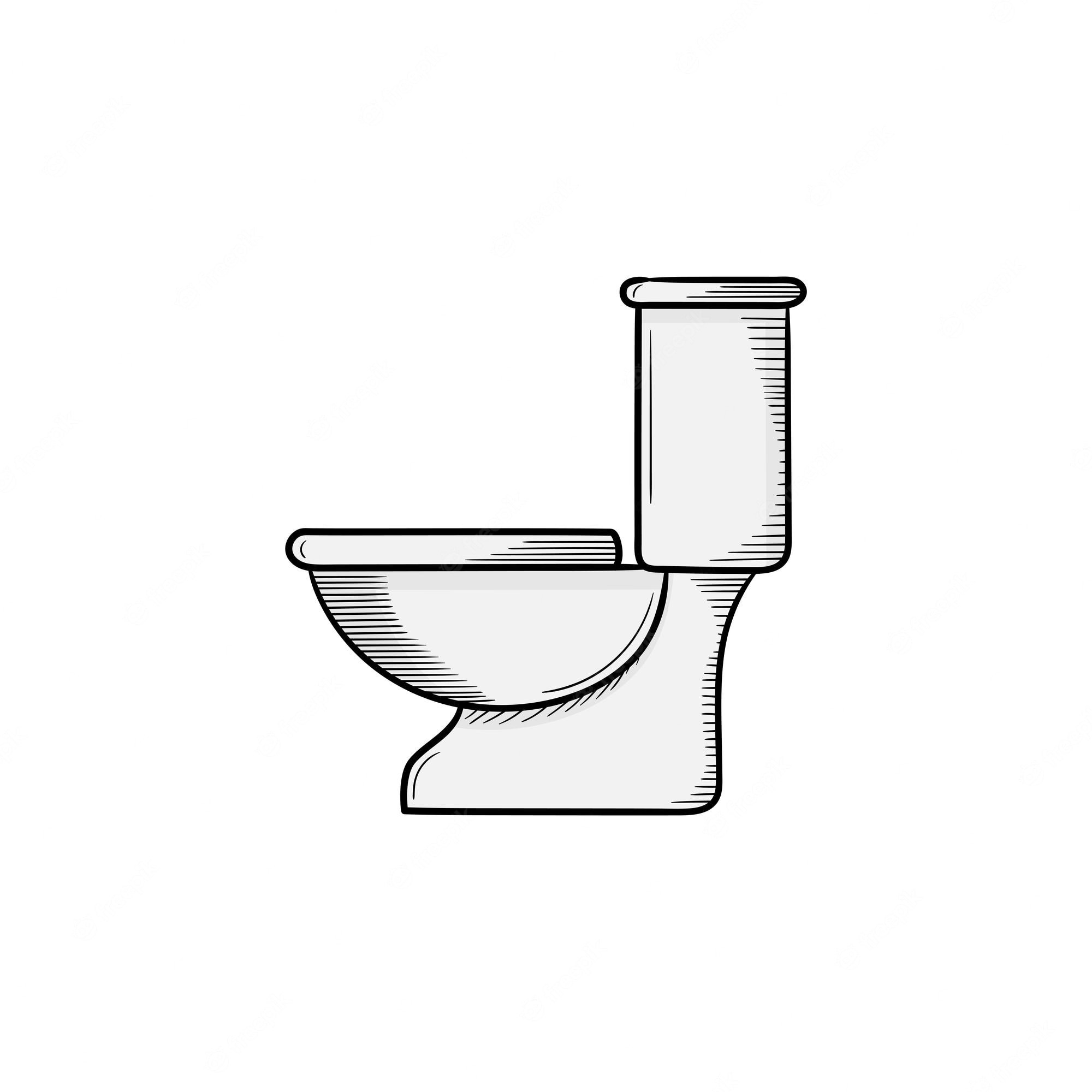 Premium Vector  Toilet hand drawn illustration icon design template