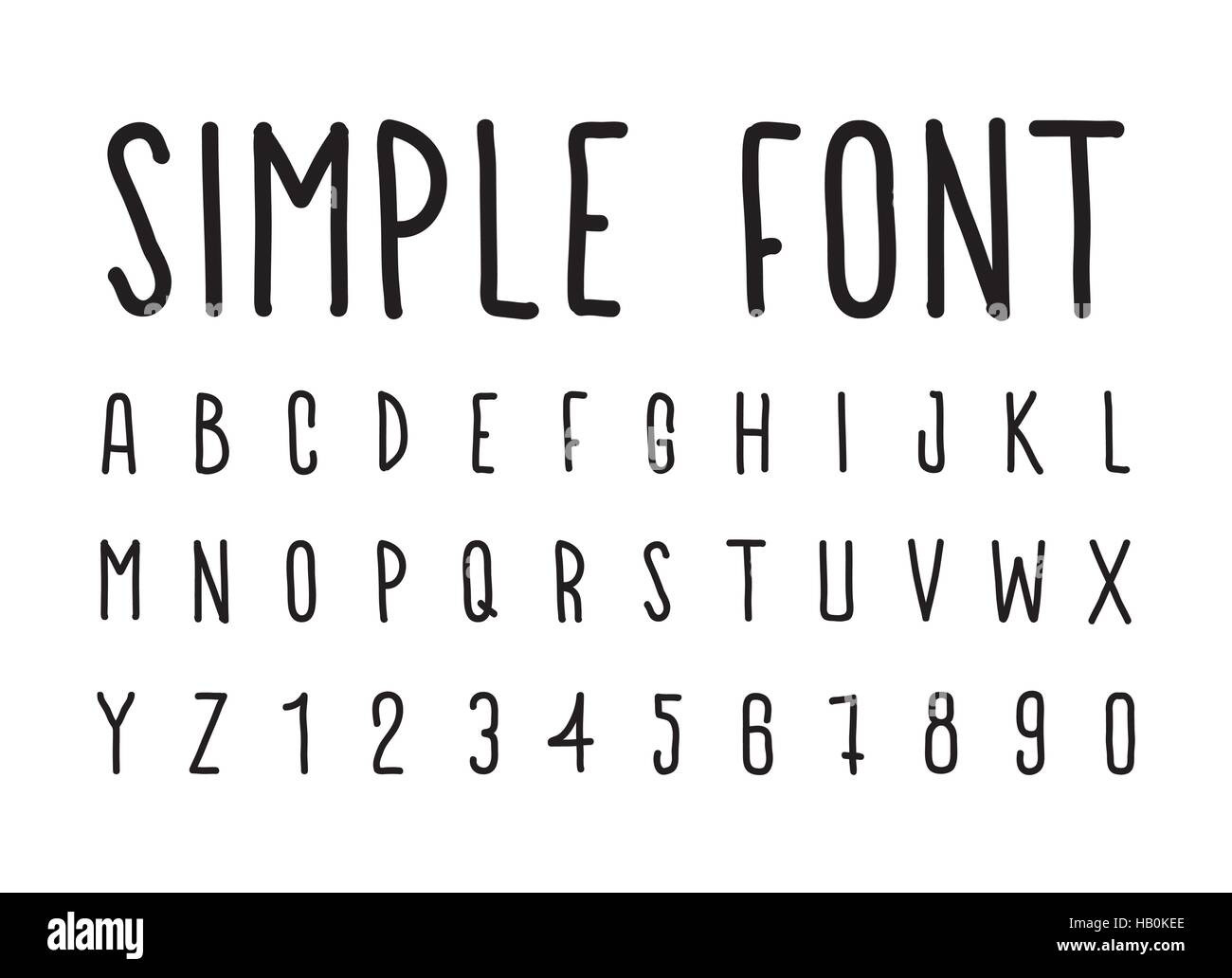 Simple decorative font handwritten hi-res stock photography and