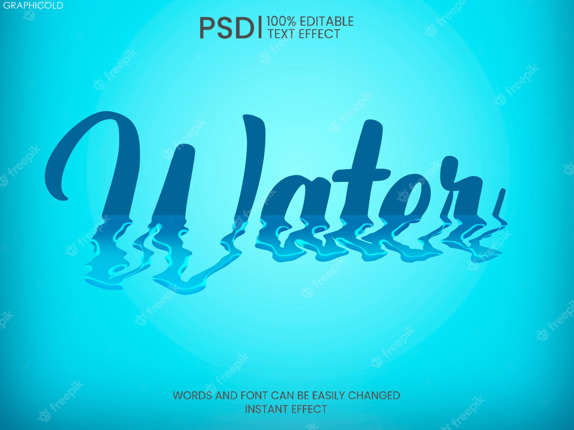 Water Font PSD, ,+ High Quality Free PSD Templates for Download