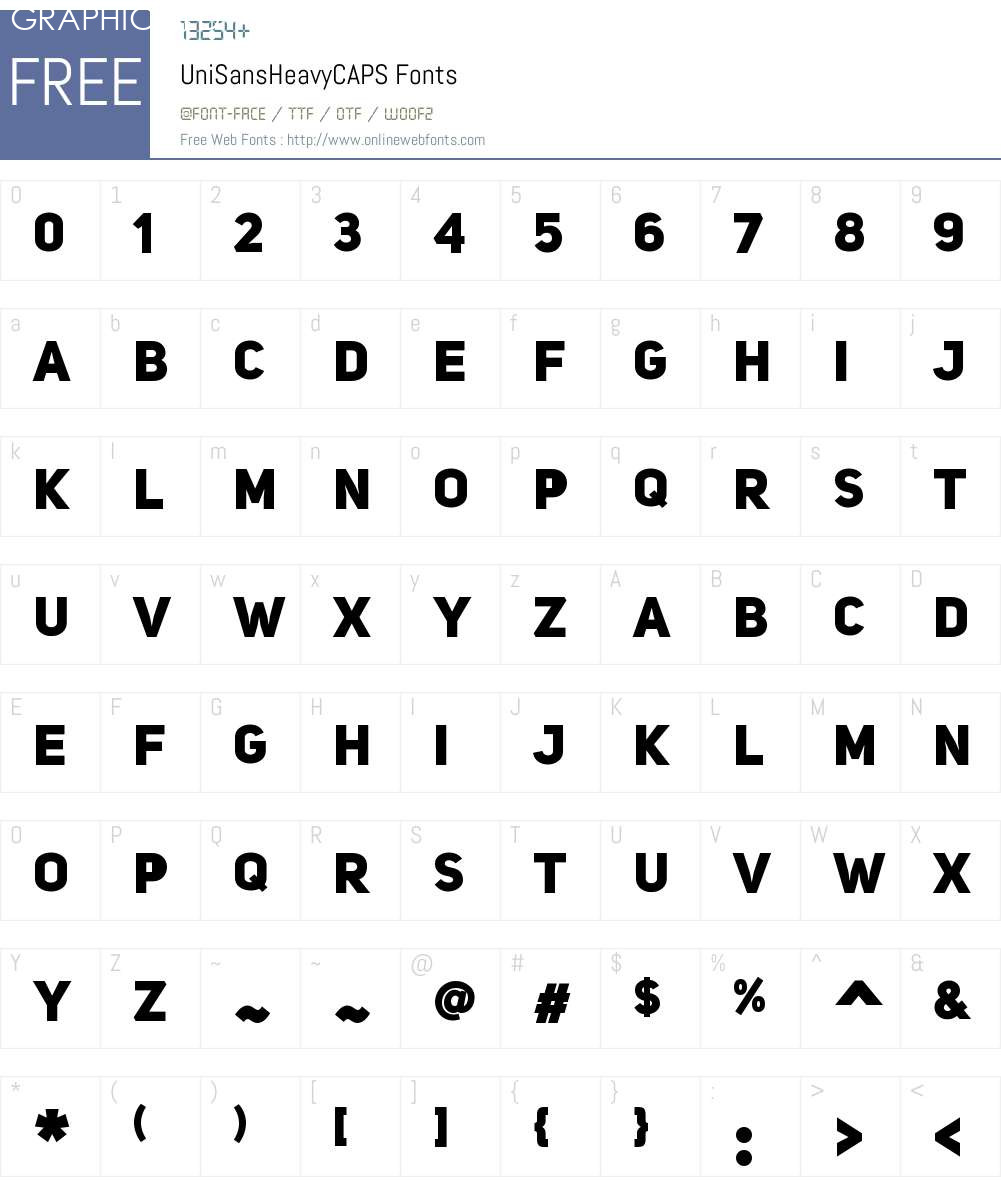 UniSansHeavyCAPS . Fonts Free Download - OnlineWebFonts