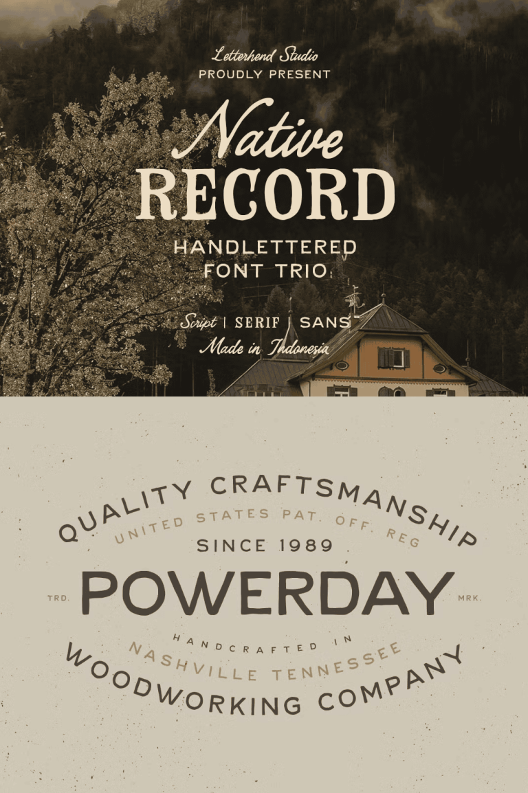 The Native Record Font Trio - GRAPHICOLD