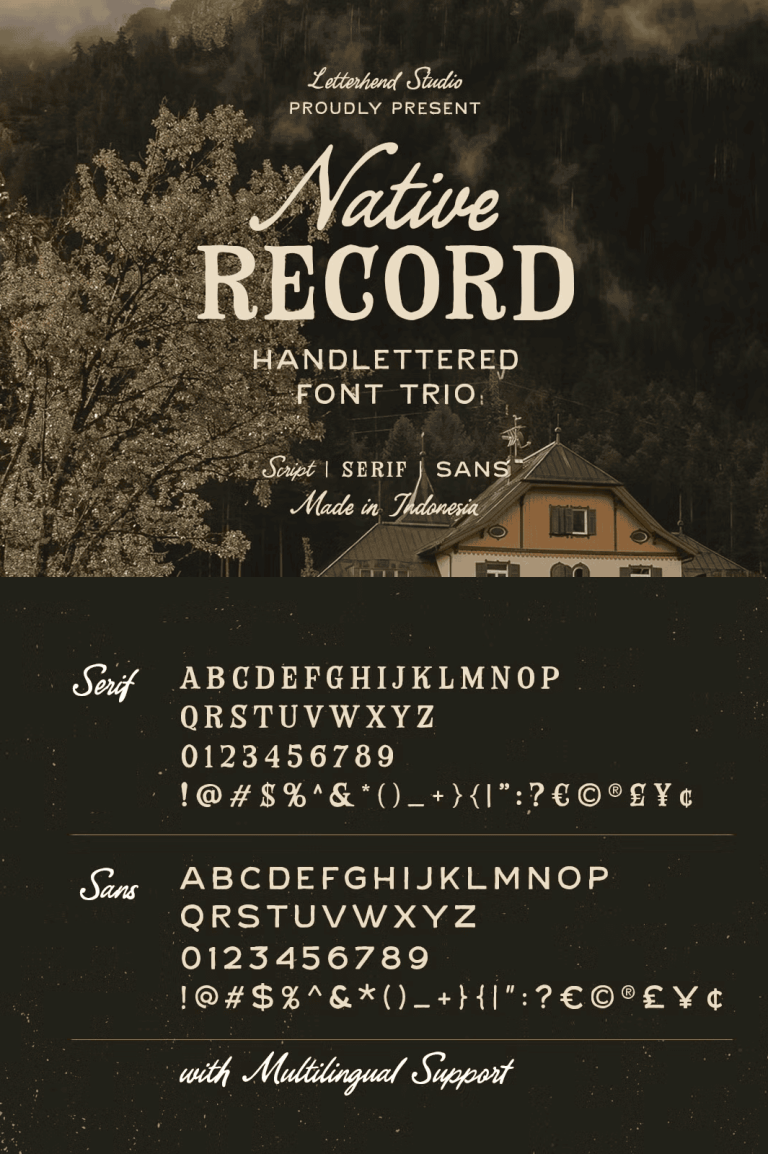 The Native Record Font Trio - GRAPHICOLD