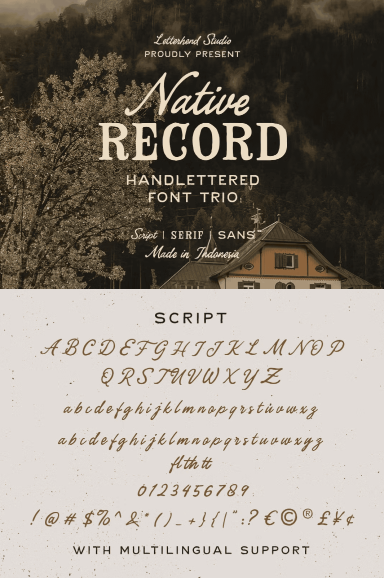 The Native Record Font Trio - GRAPHICOLD